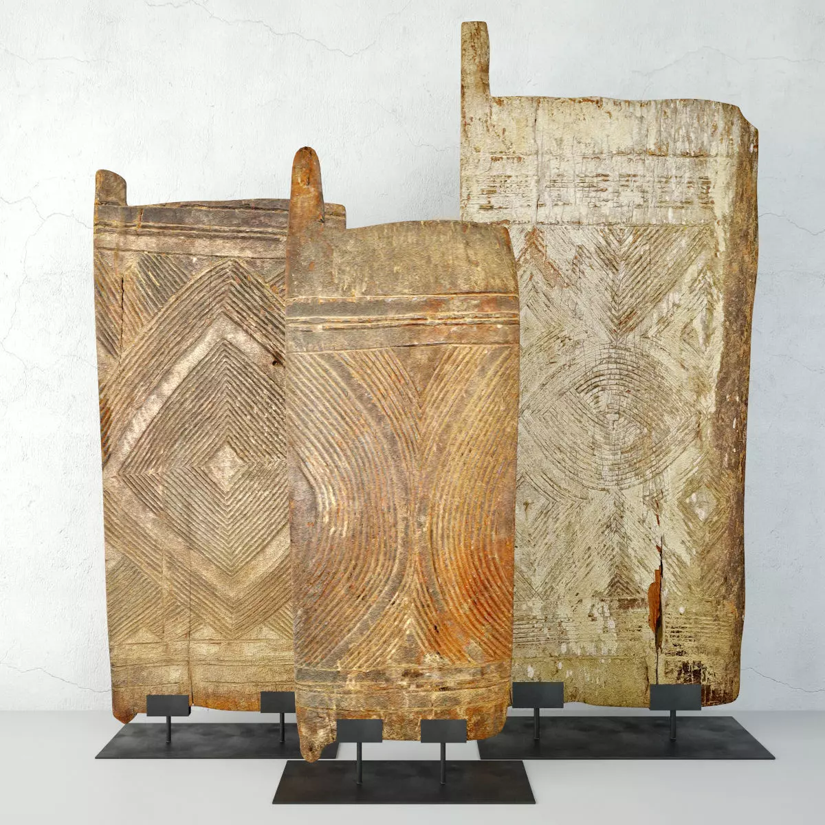 Old Igbo Grain Doors 3D model_0