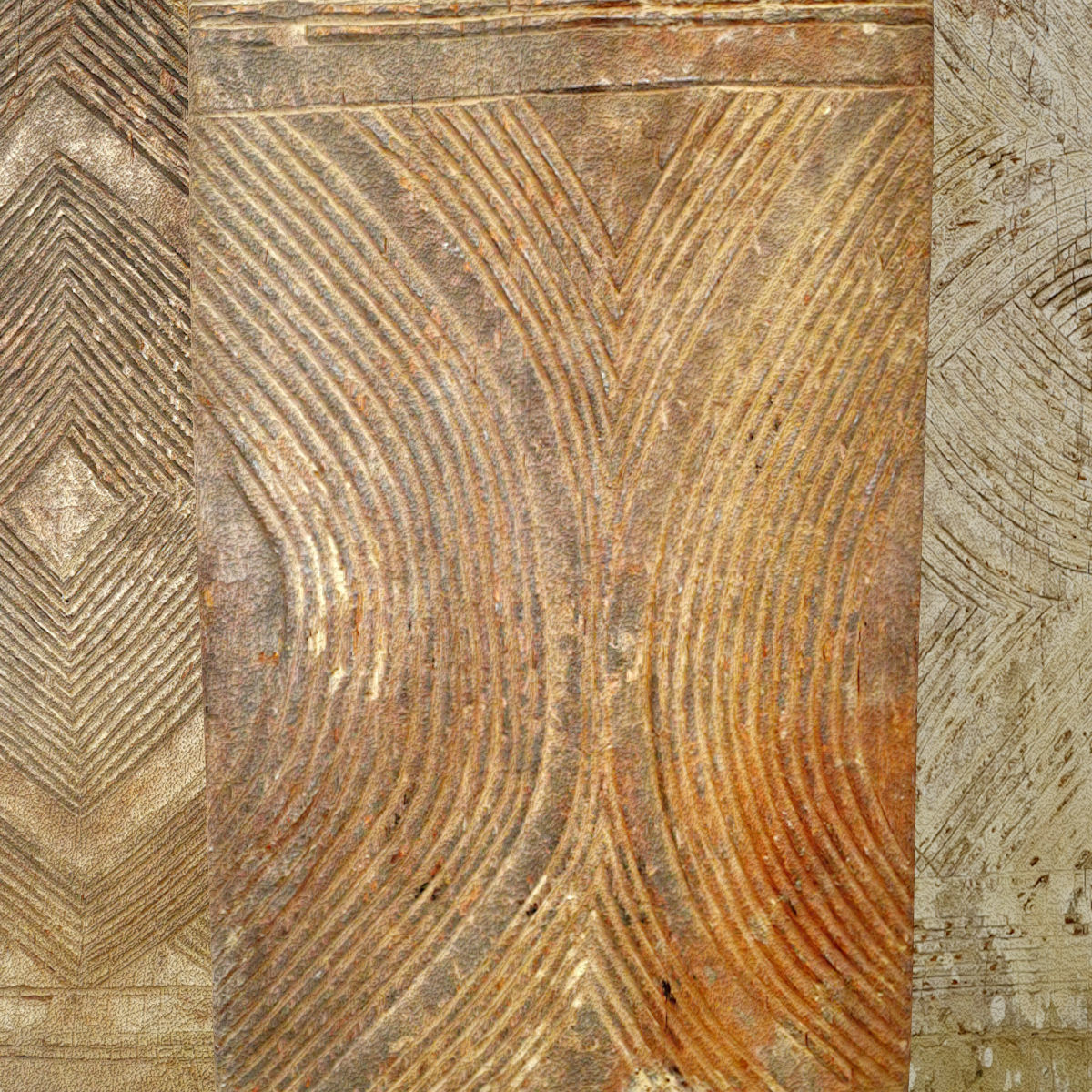 Old Igbo Grain Doors 3D model_5