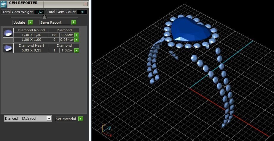 269 Ring with heart for women 3D print model_7