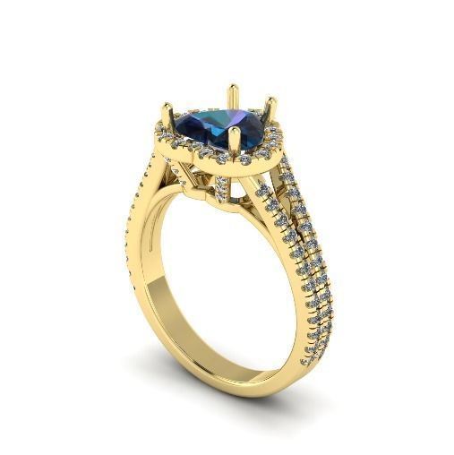 269 Ring with heart for women 3D print model_2