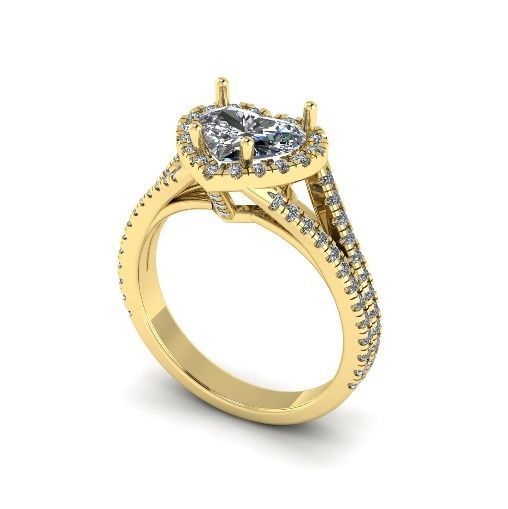 269 Ring with heart for women 3D print model_1