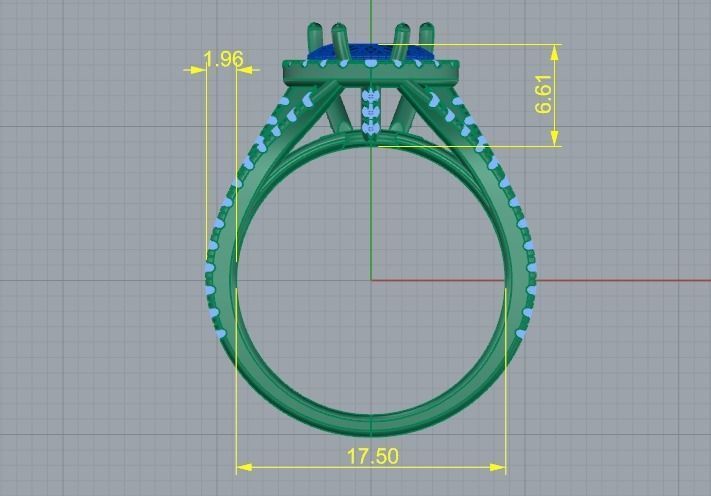 269 Ring with heart for women 3D print model_4