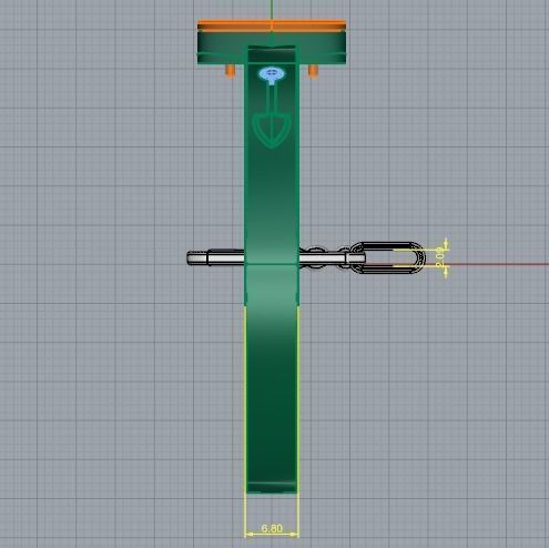 263 Bracelet with key and heart lock 3D print model_7