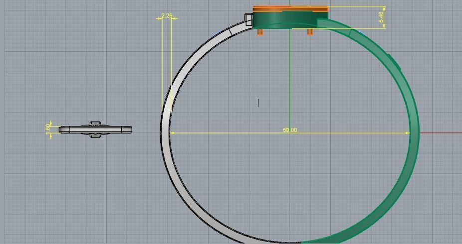 263 Bracelet with key and heart lock 3D print model_6