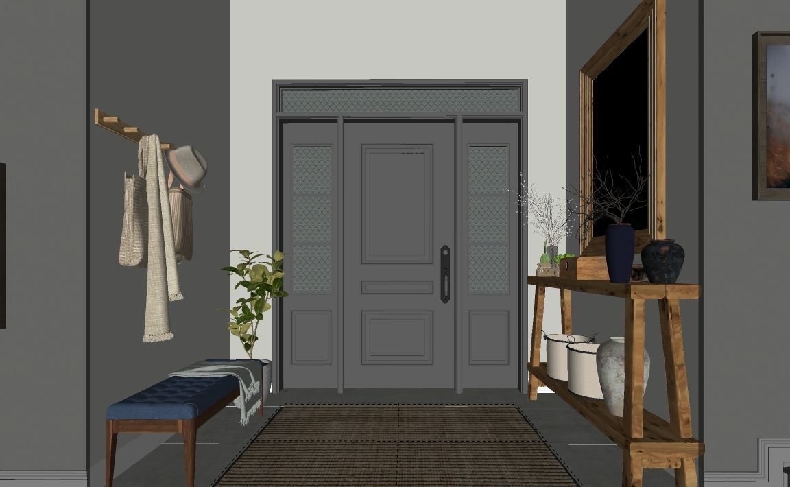 VRAY READY ENTRANCE SCENE 01 3D model_4