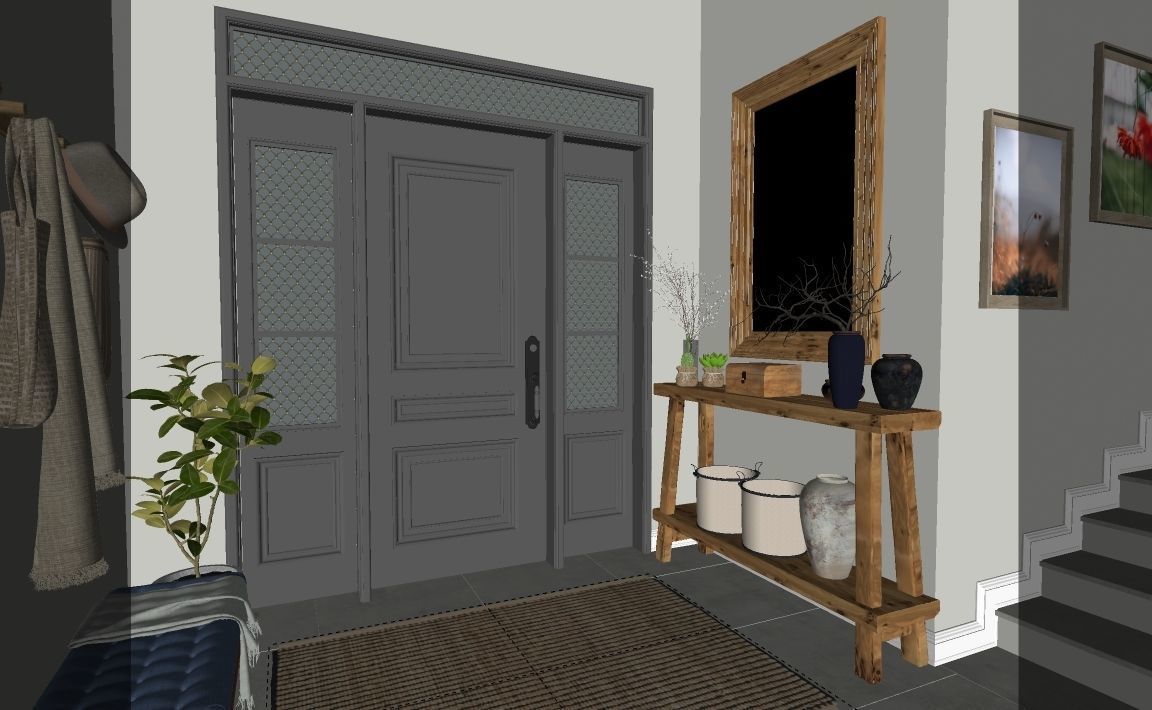 VRAY READY ENTRANCE SCENE 01 3D model_3