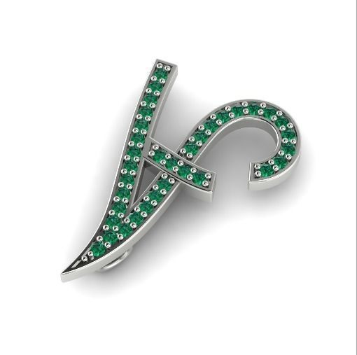 249 Pendant in the shape of a letter A 3D print model_1