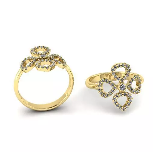 229 Ring with hearts 3D print model_0