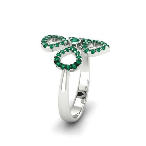 229 Ring with hearts 3D print model_2