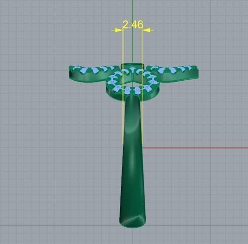 229 Ring with hearts 3D print model_5