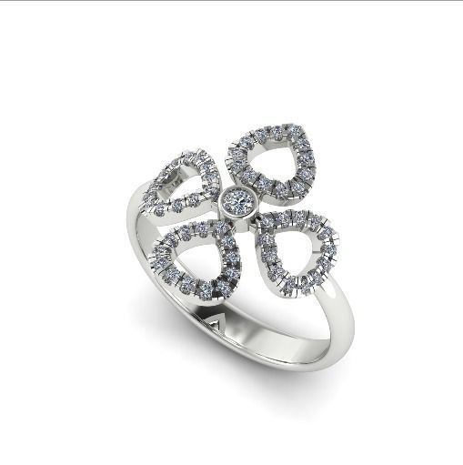 229 Ring with hearts 3D print model_1