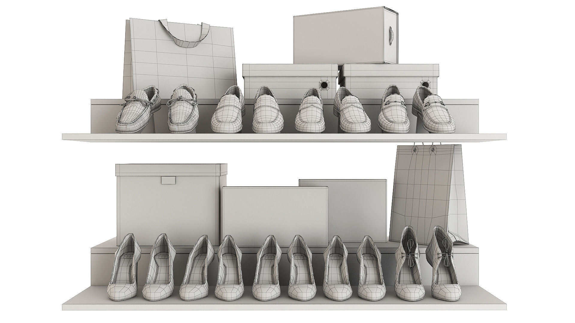 Set of Shoes 3D model_17