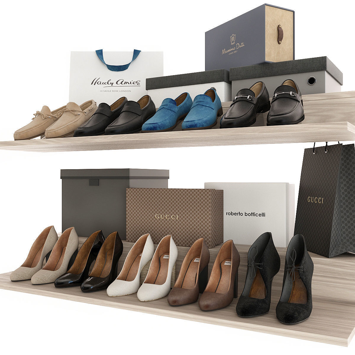 Set of Shoes 3D model_12