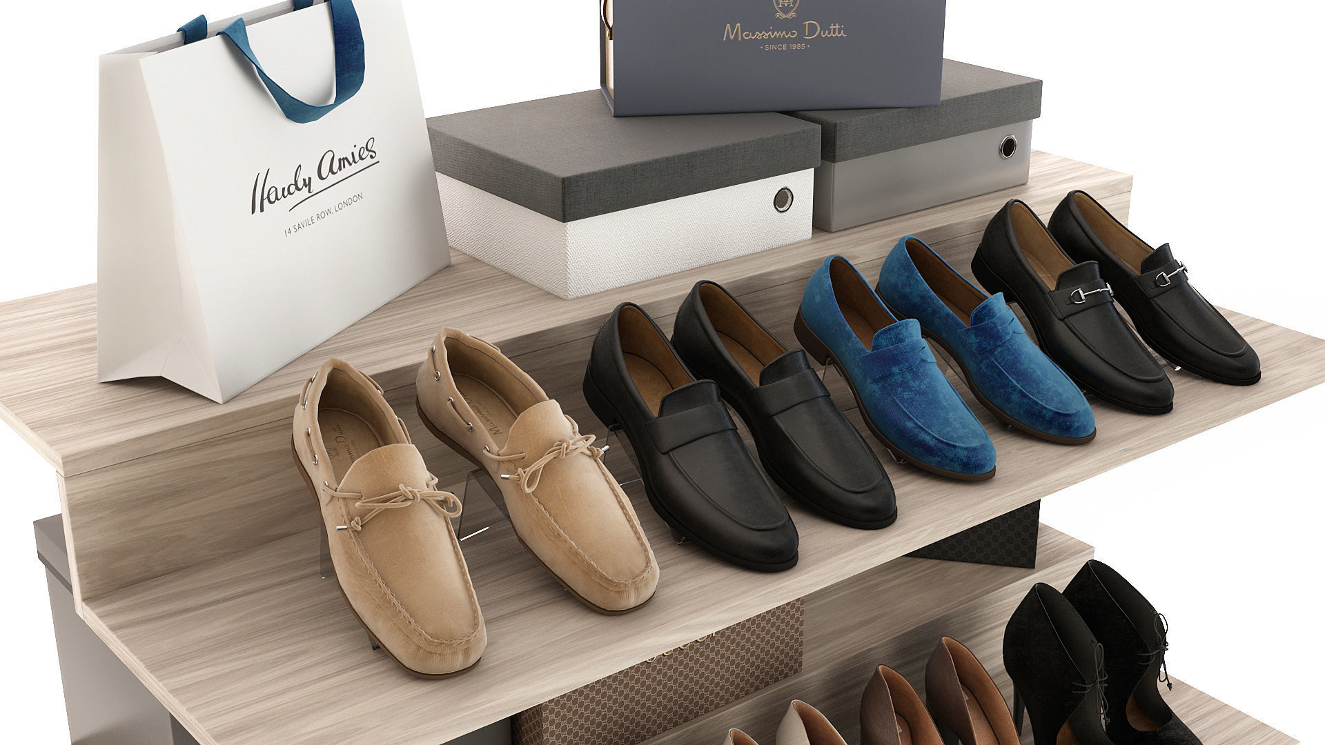 Set of Shoes 3D model_6