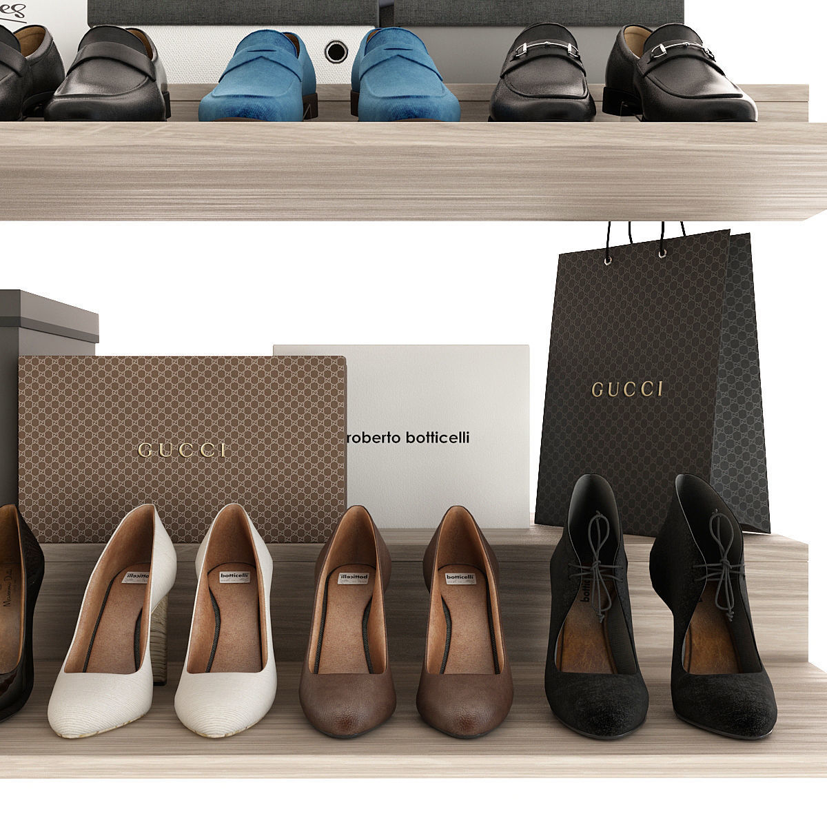 Set of Shoes 3D model_14