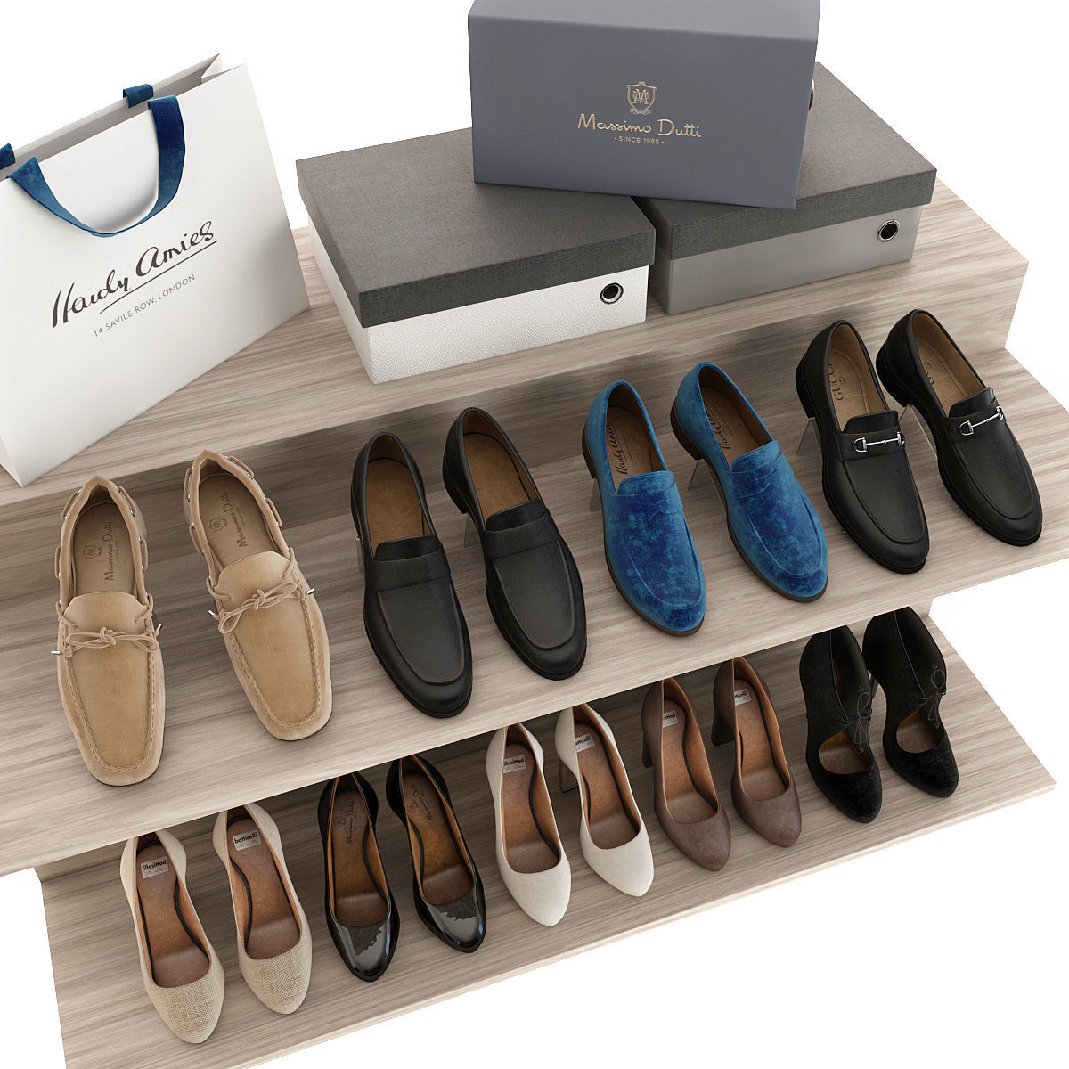 Set of Shoes 3D model_15