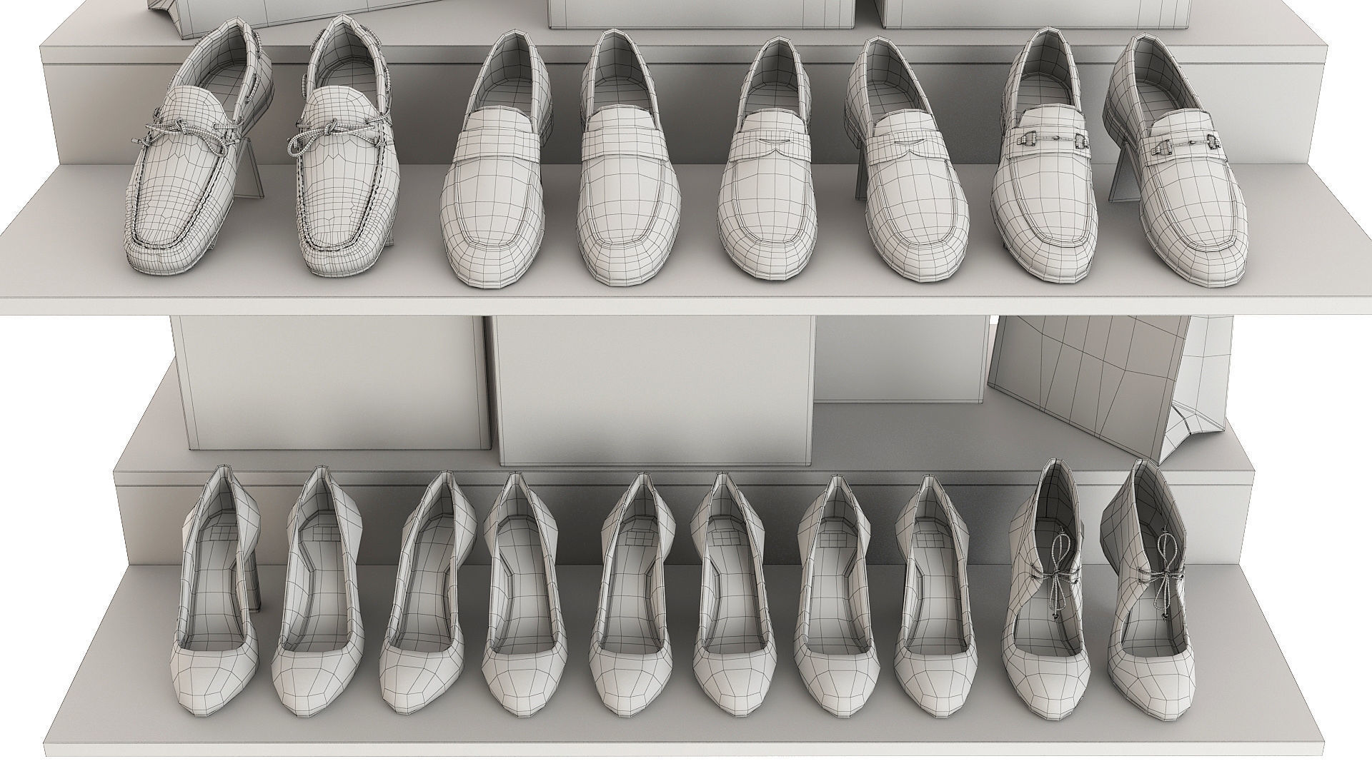 Set of Shoes 3D model_18