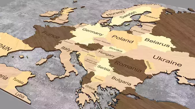 Europe Map with Country names