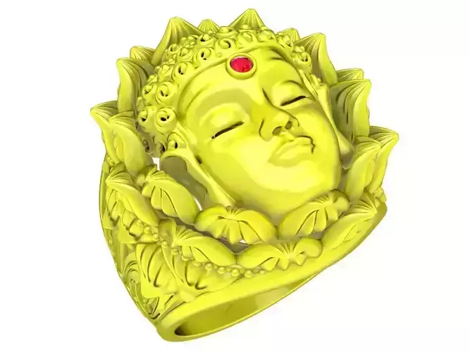 Buddha Ring STL Feng Shui Jewelry 1907 3D print model