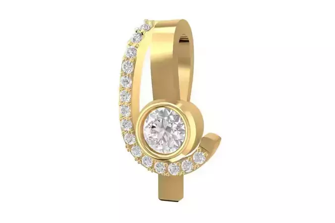 Teardrop Style Diamond Pendant Jewelry 1903