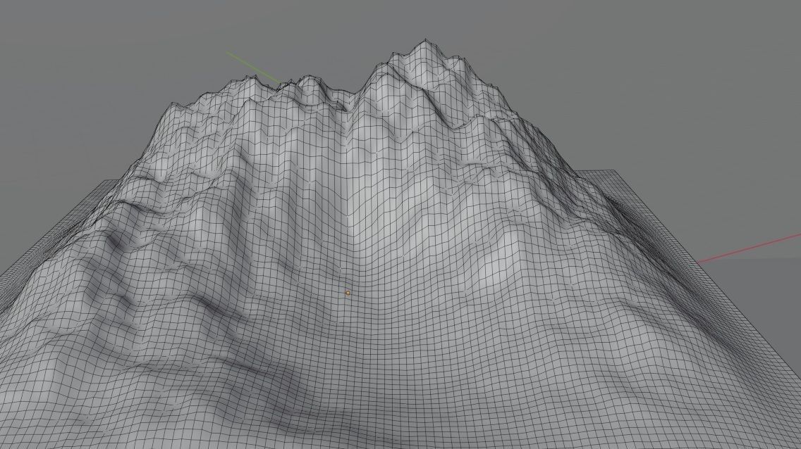 Mountains mountain in minecraft 3D model_4