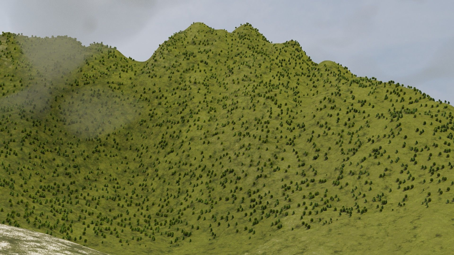 Mountains mountain in minecraft 3D model_3