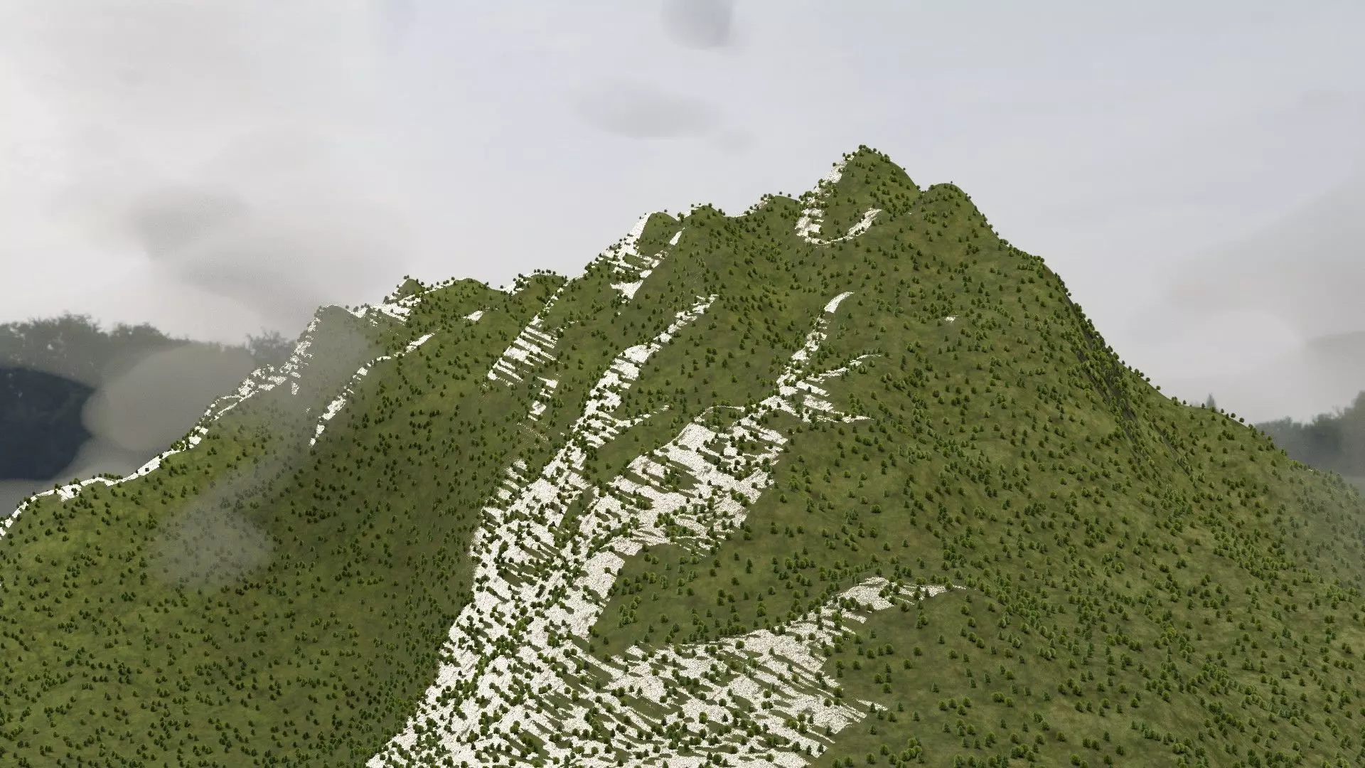 Mountains mountain in minecraft 3D model_0