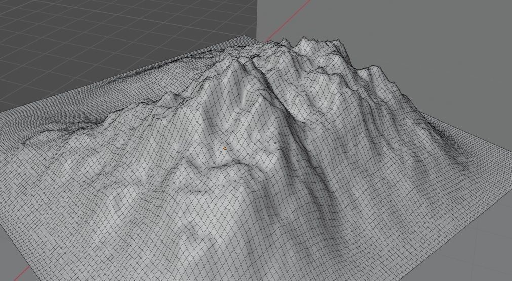 Mountains mountain in minecraft 3D model_6