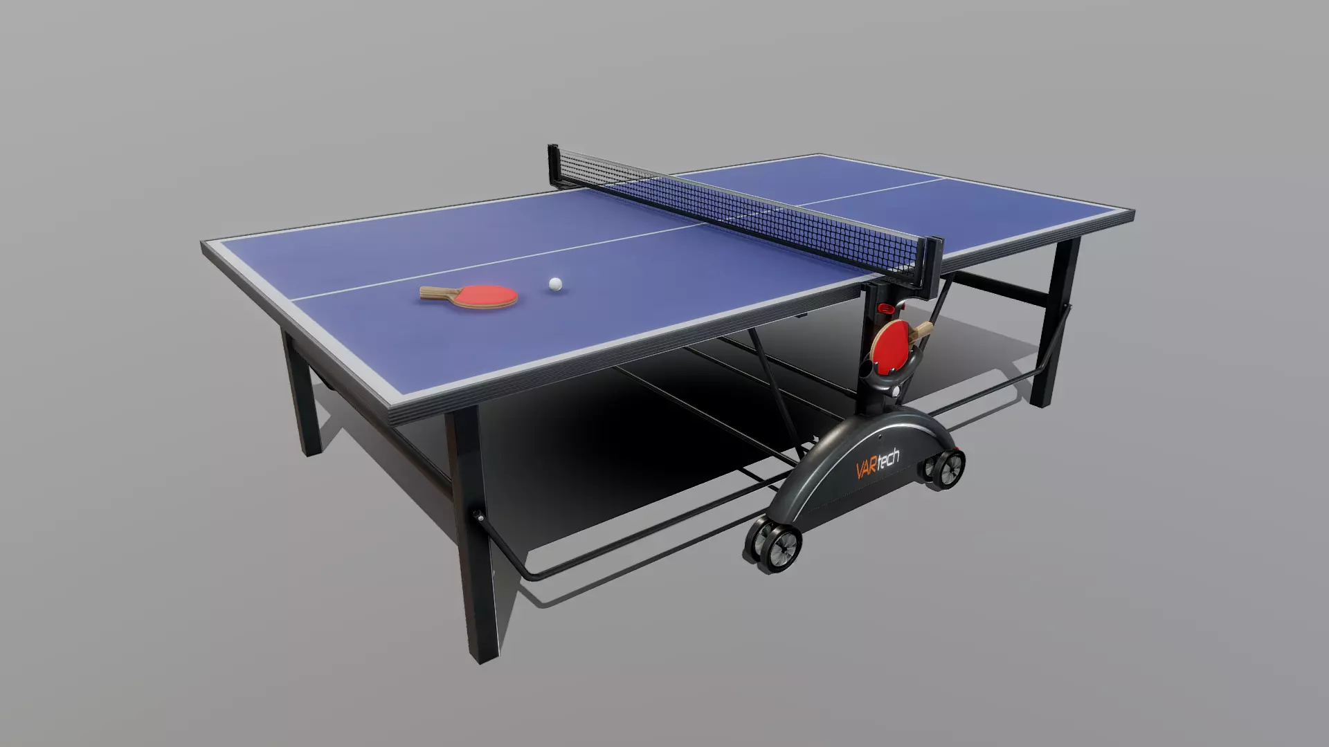 Ping Pong Table - Game Ready Low-poly 3D model_0