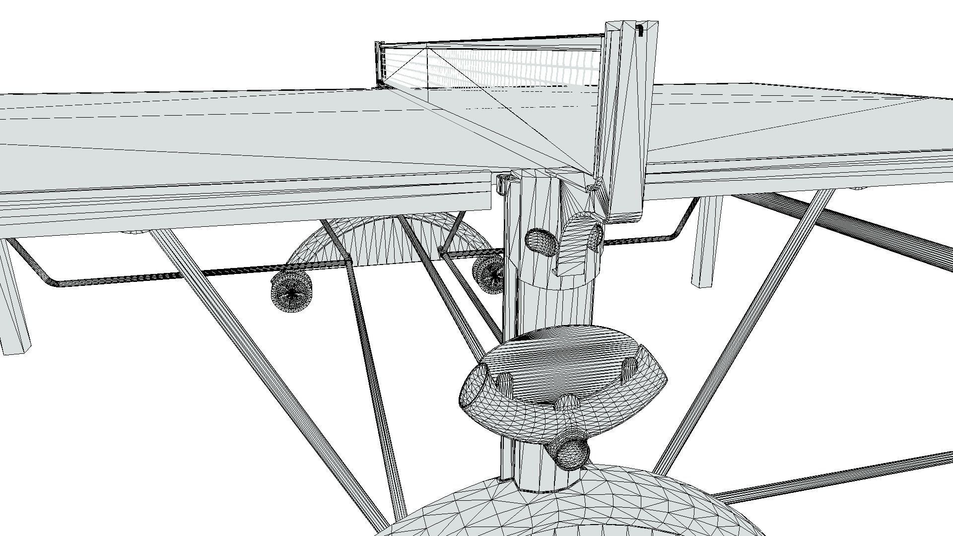 Ping Pong Table - Game Ready Low-poly 3D model_5