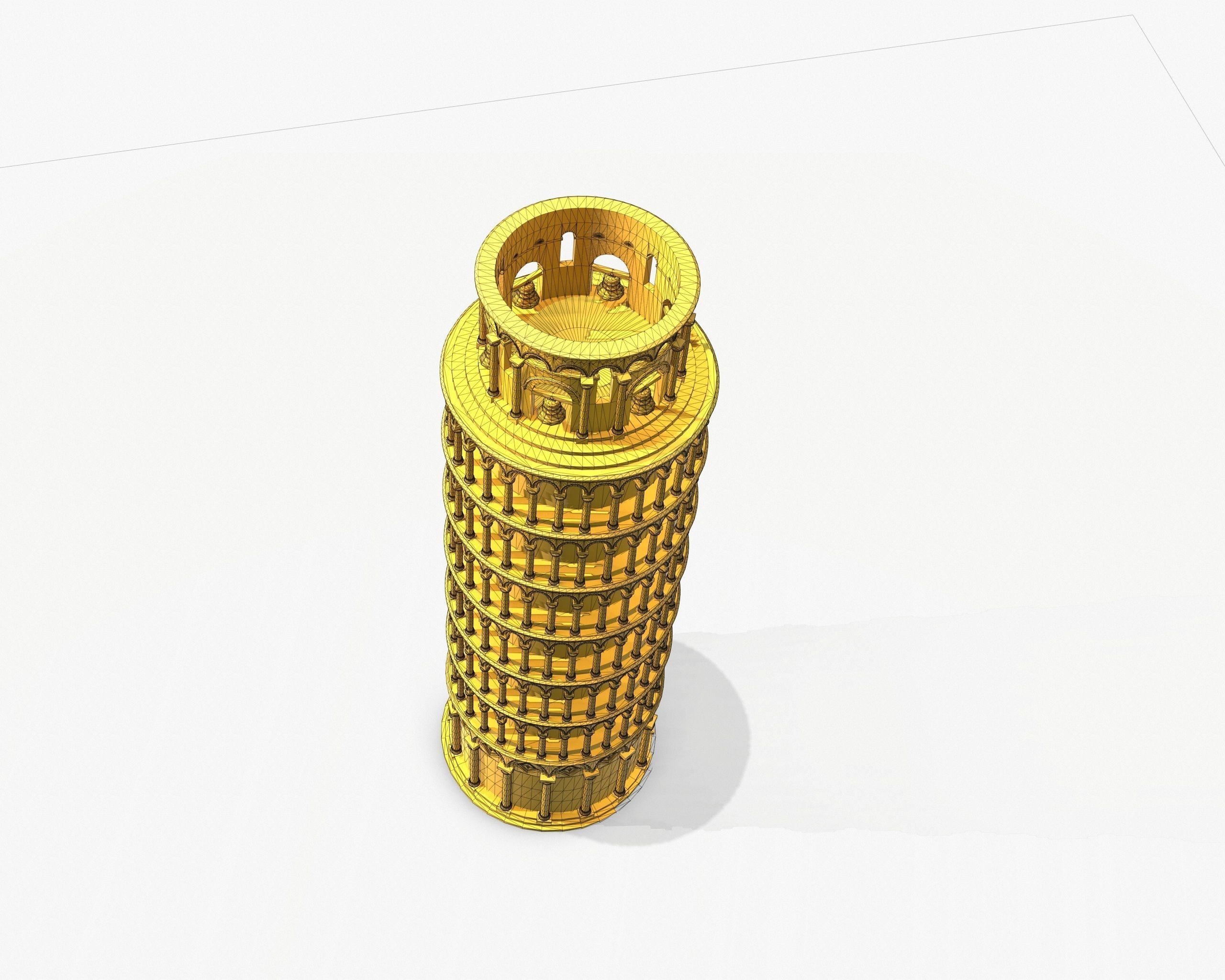 Pisa Tower PBR Low-poly 3D model_9