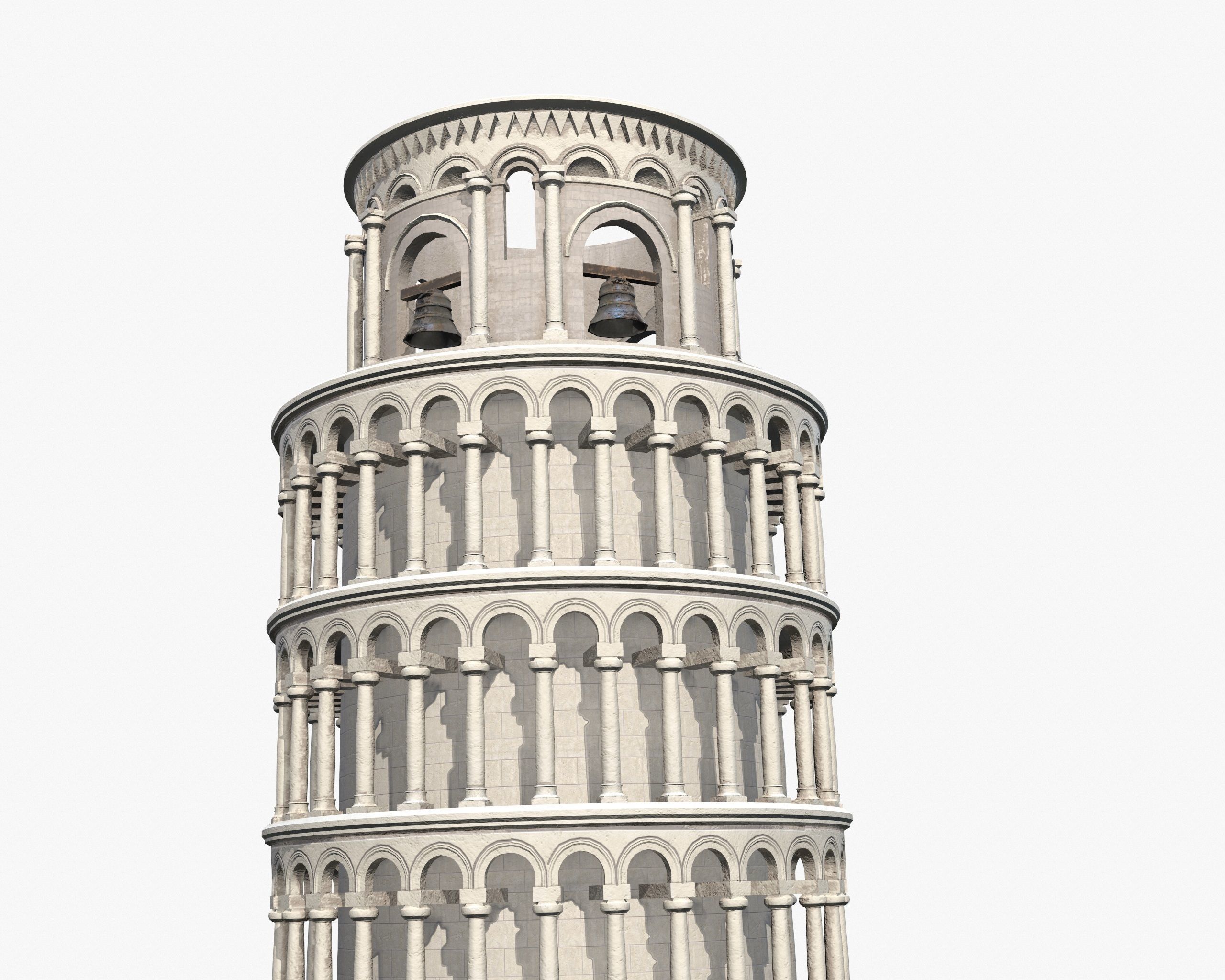Pisa Tower PBR Low-poly 3D model_5