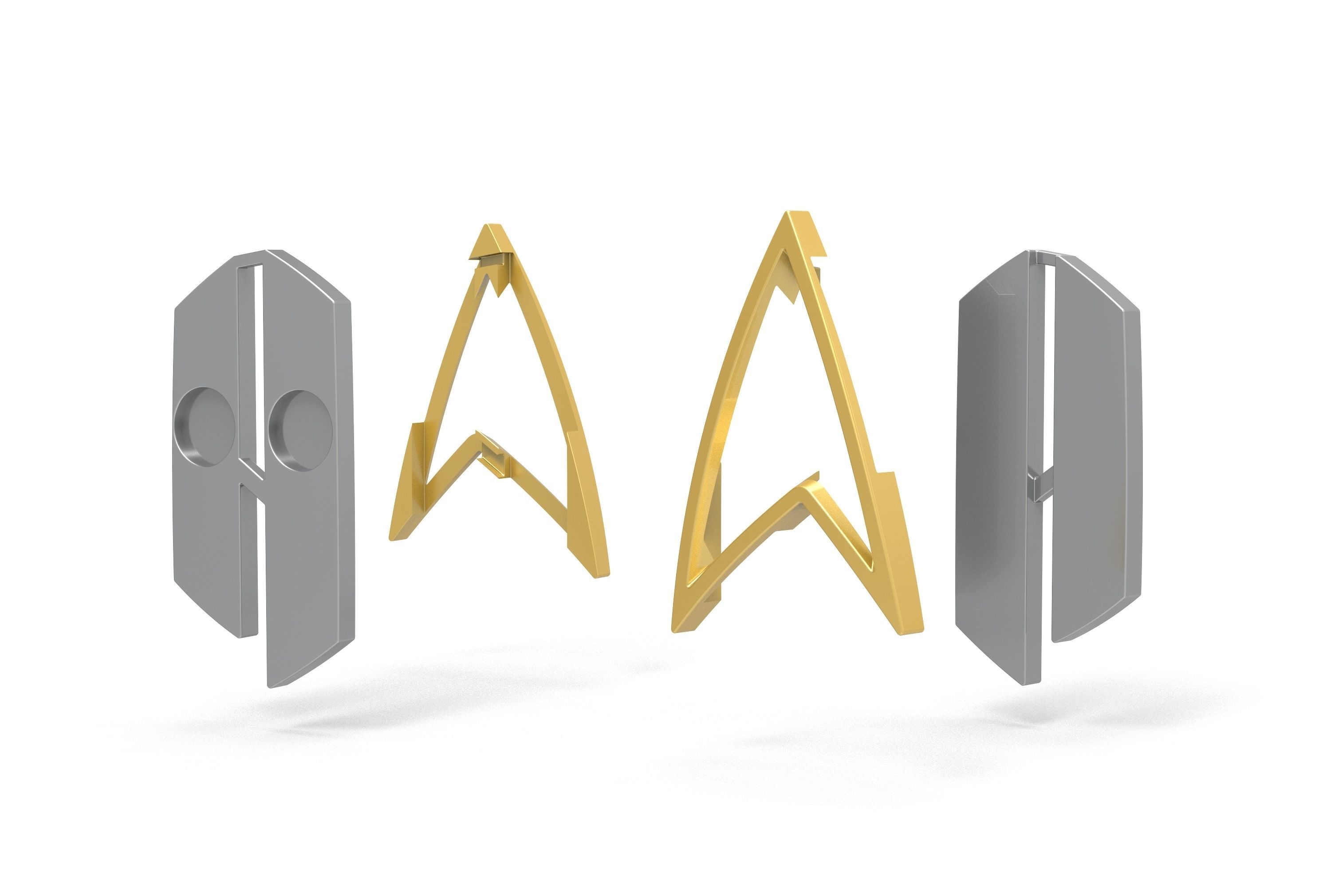 Star Trek Badge TNG All Good Things 3D print model_2