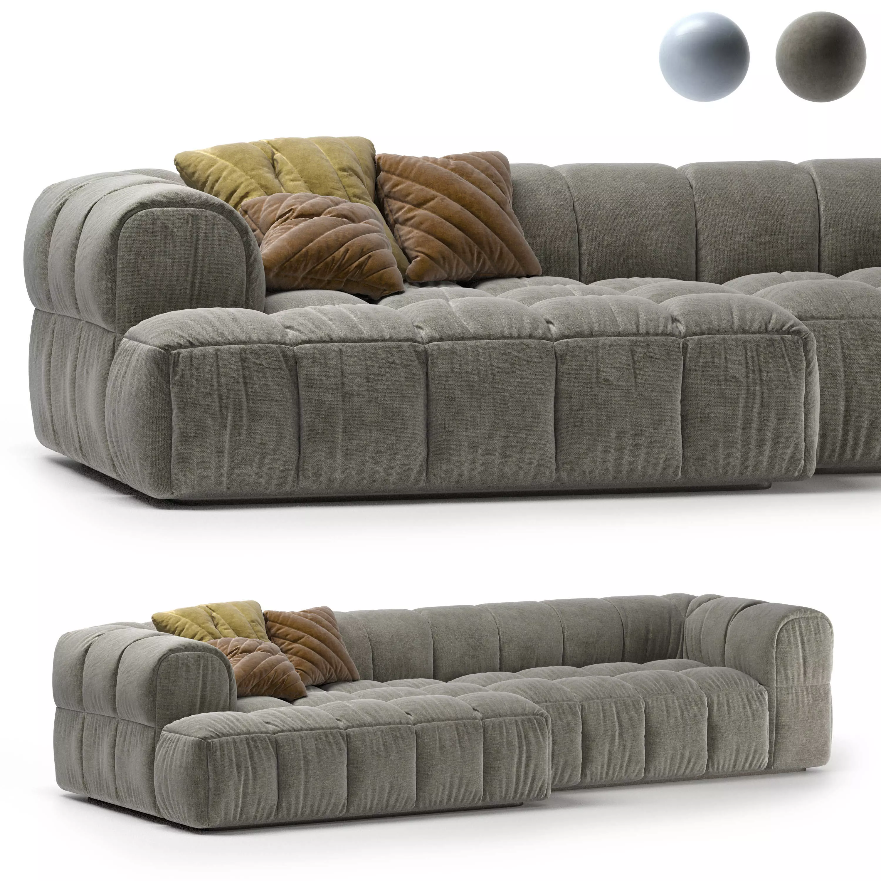 Strips modular sofa by Arflex 3D model_0