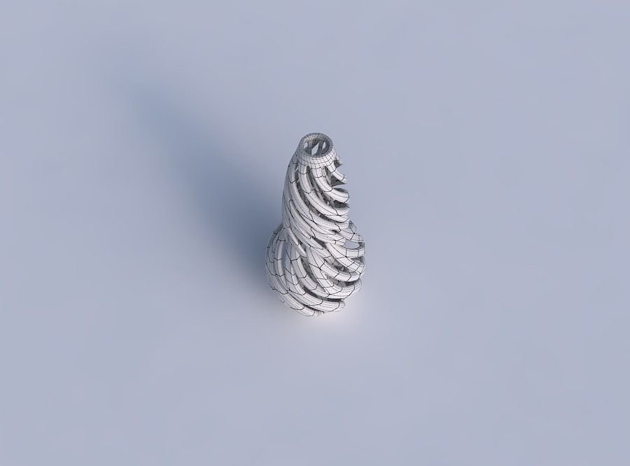 Vase curved twisted with intertwining lines twisted and tapered 3D print model_6