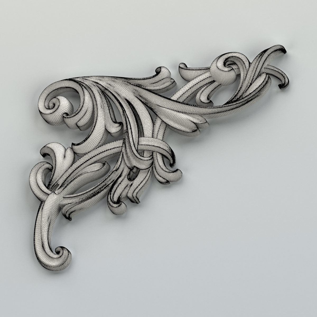 Corner decor 017 3D model_8