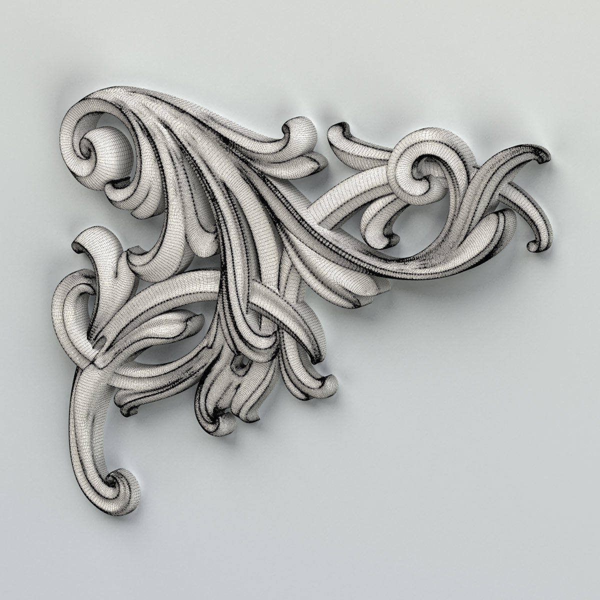 Corner decor 017 3D model_7