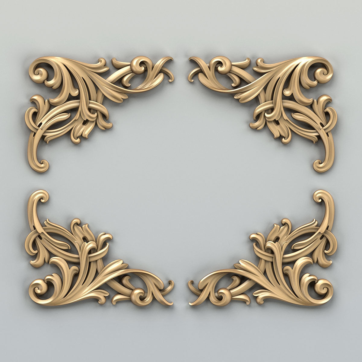 Corner decor 017 3D model_5