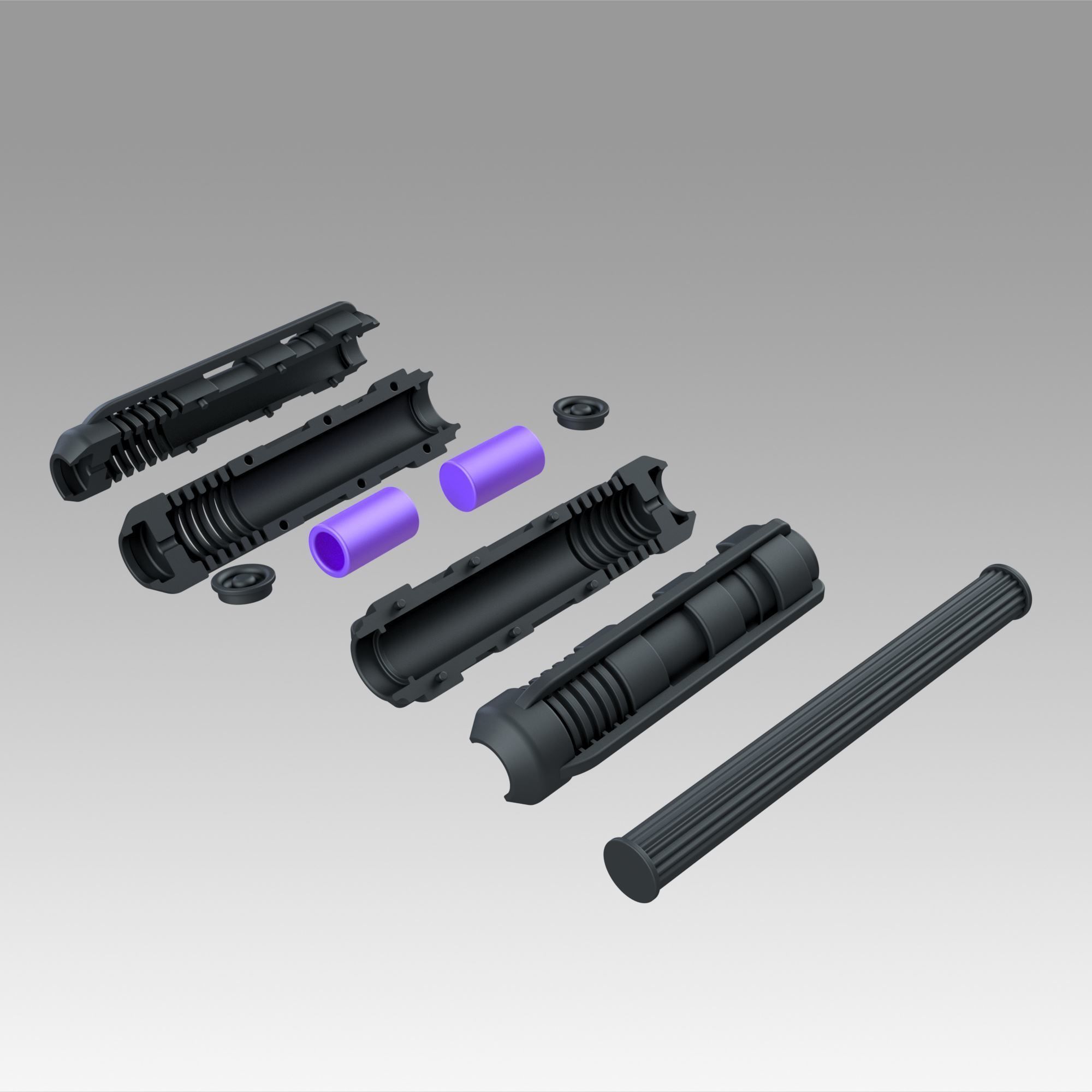 NECA Batman Arkham Knight Prop Replica Nightwings Escrima Stick 3D print model_3