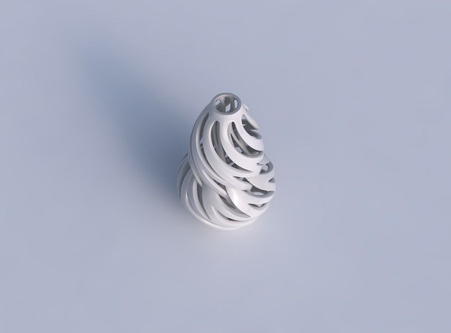 Vase curved twisted with intertwining lines twisted 3D print model_1