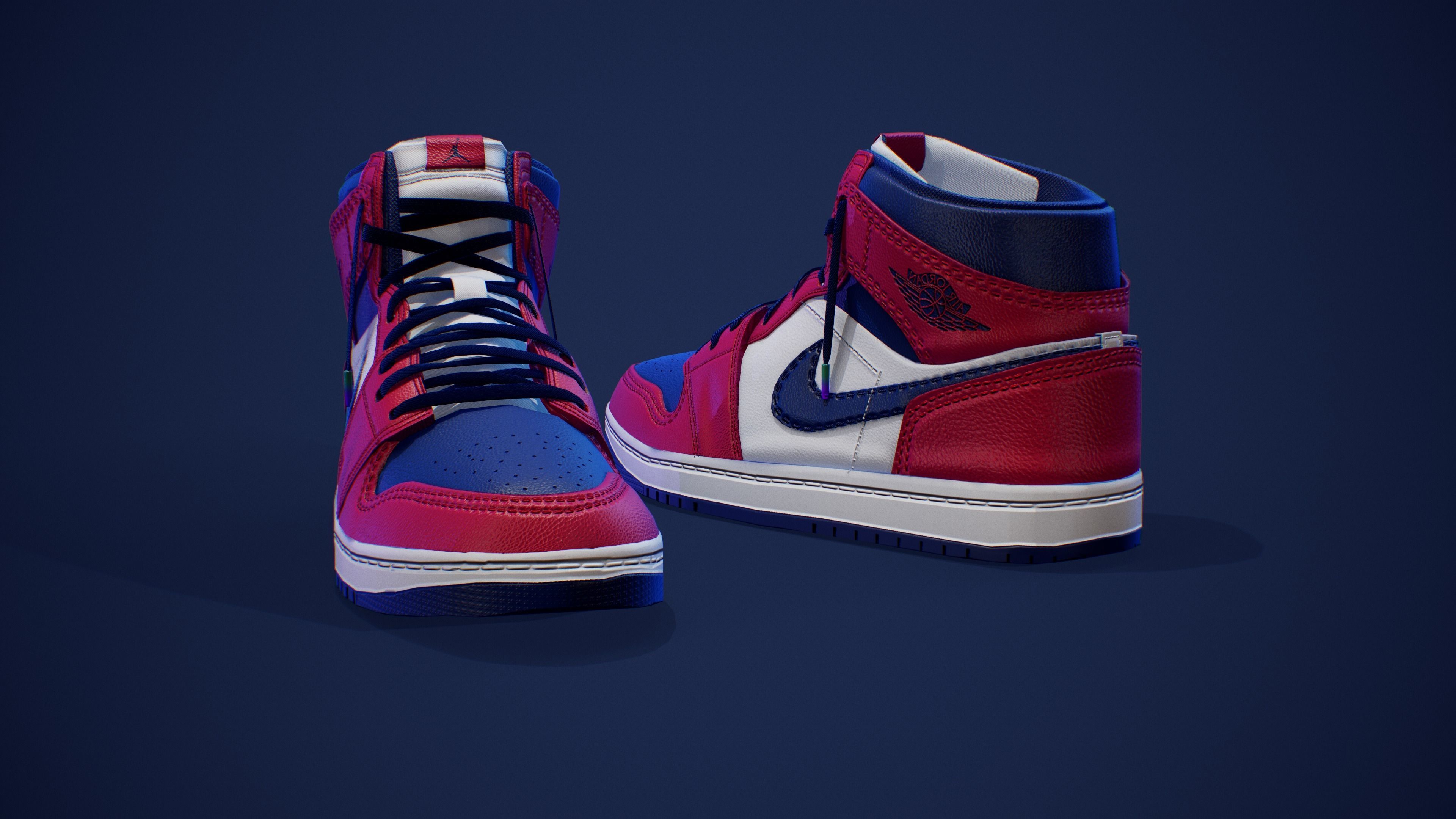 Air Jordan 1 3D Model Low-poly 3D model_2