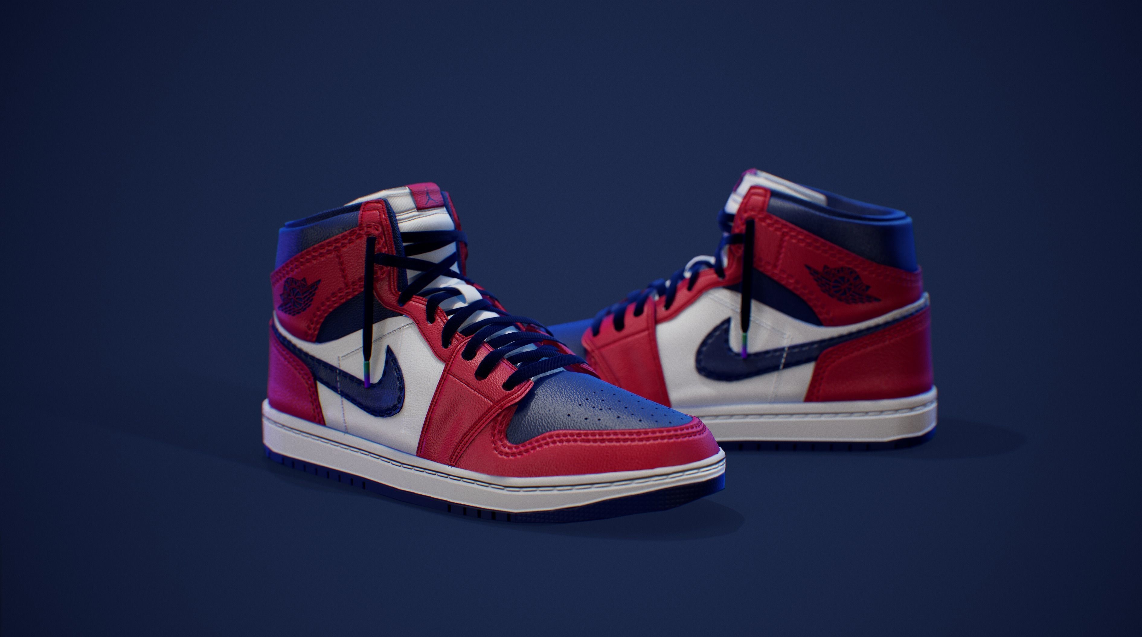 Air Jordan 1 3D Model Low-poly 3D model_3