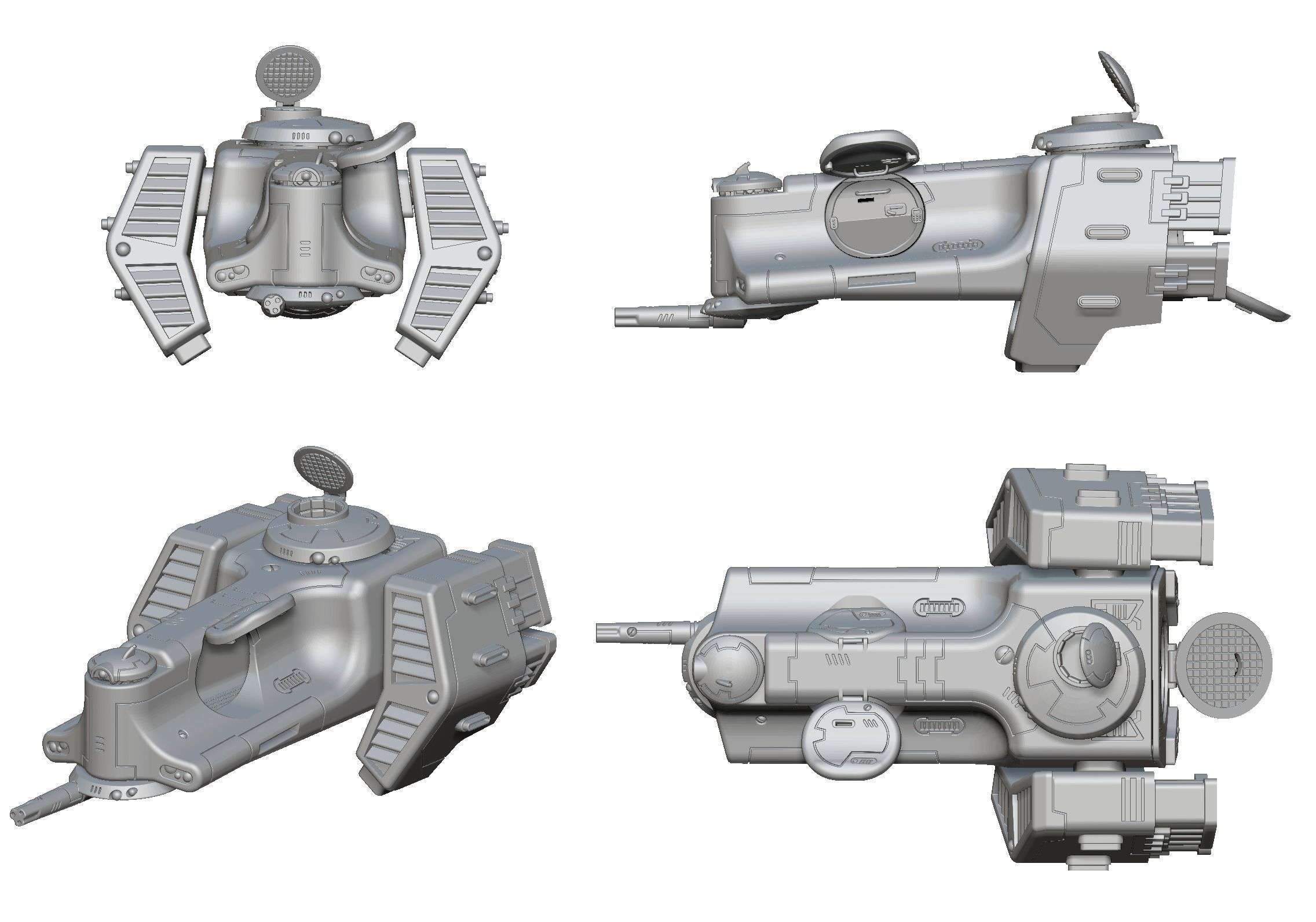 Alligator Dropship 3D print model_1