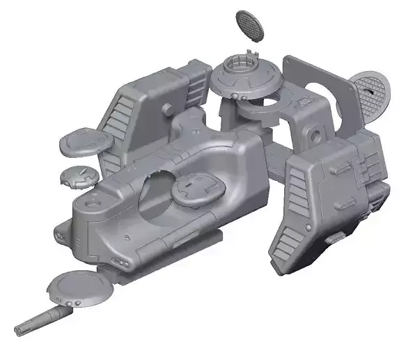 Alligator Dropship 3D print model
