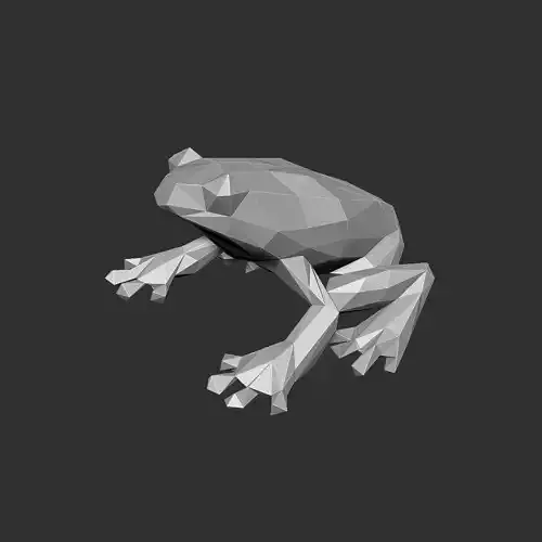 Low Poly Frog STL For