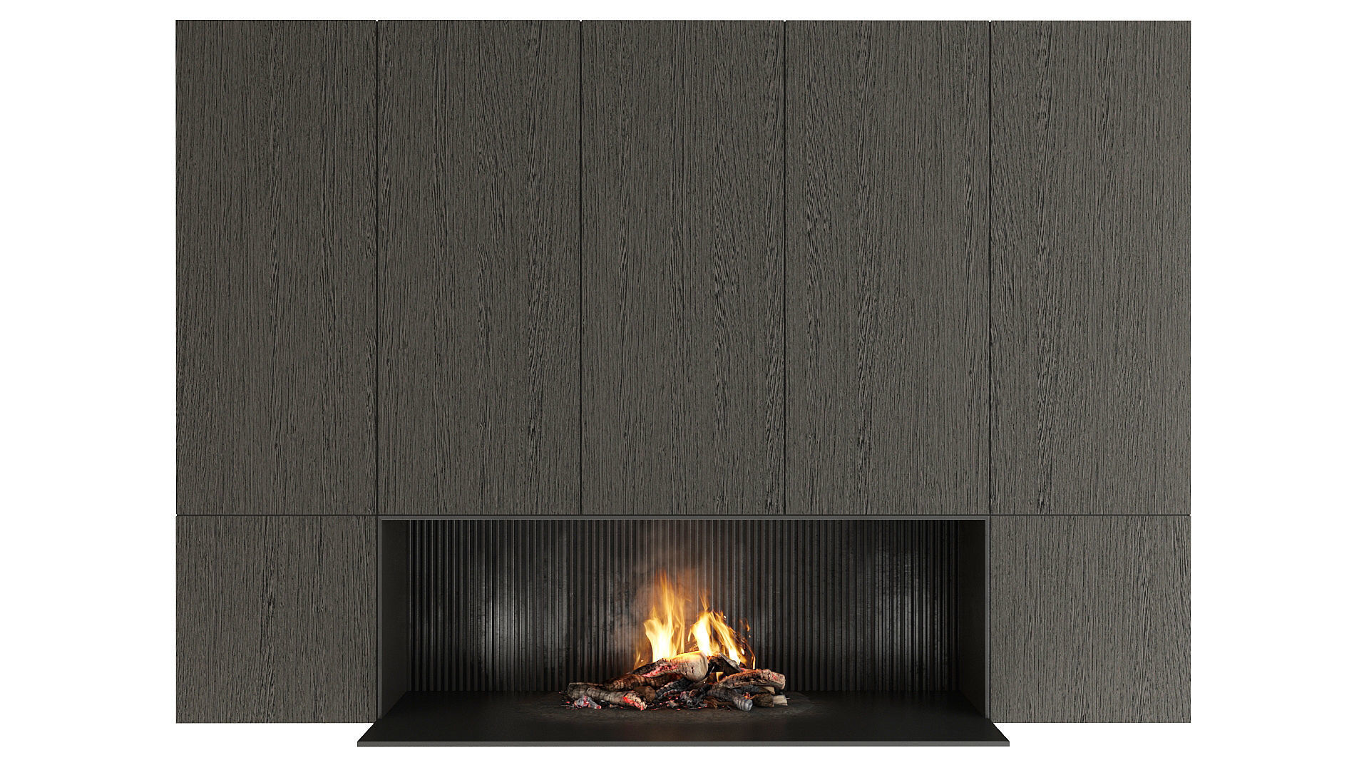 Fireplace modern mantel 3D model_8