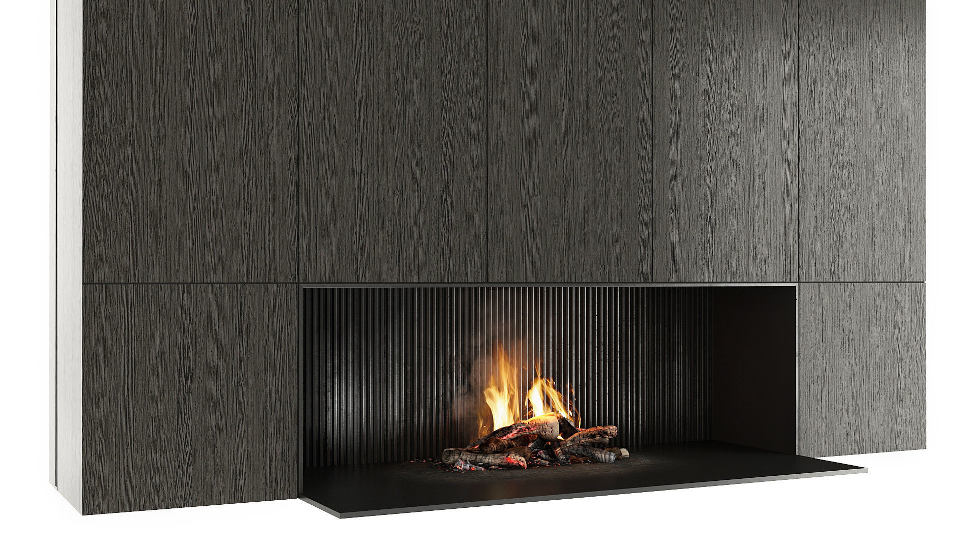 Fireplace modern mantel 3D model_4