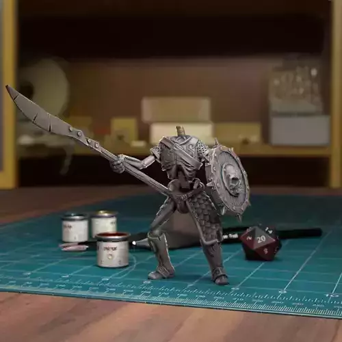Undead Skeleton 006 - Pre-Supported - DnD - 32mm Fantasy minis
