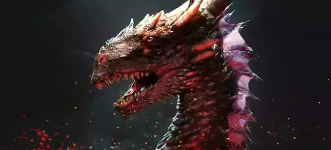 Dragon head Asian Deadly 3D model