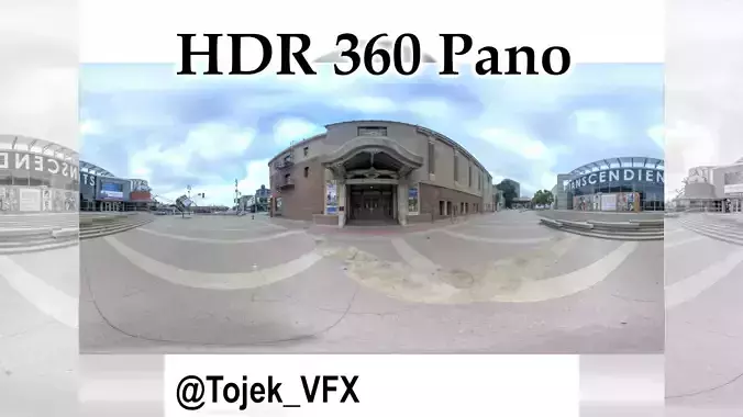 HDR 360 Panorama Little Tokyo 21 - Japanese American Ntl Museum